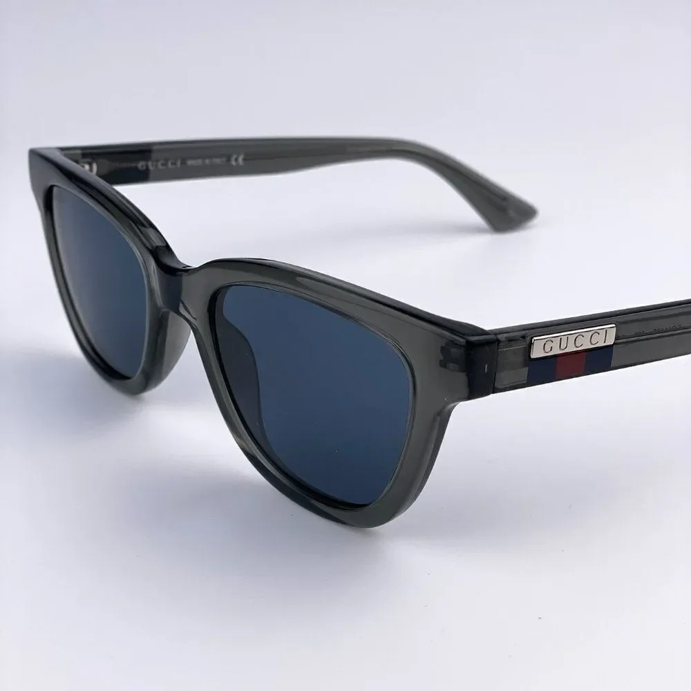 NEW GUCCI GG1116S 003 Gray Blue Square Men Unisex Sunglasses